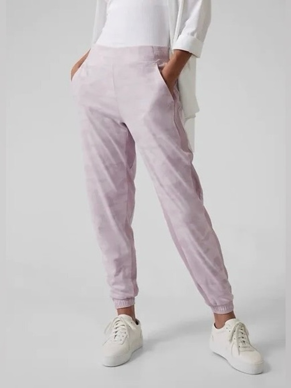 Athleta Brooklyn Lined Joggers Lavender Camo Size 2 Style 305514